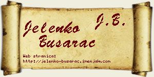 Jelenko Busarac vizit kartica